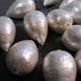 vintage cotton pearls - 2 pieces - large 14mm x 22mm size - beautiful, teardrop, lightweight, wedding