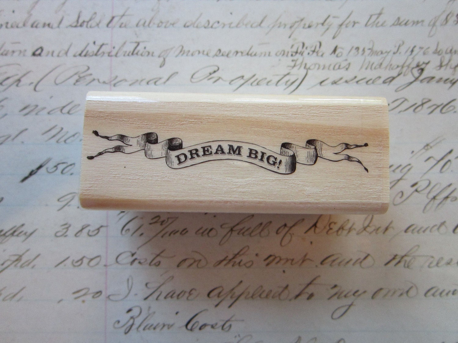 rubber stamps - DREAM BIG - banner