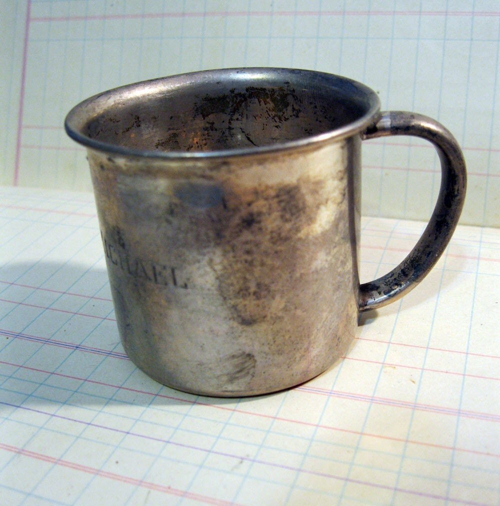 vintage TOWLE sterling baby cup engraved with by theartfloozy