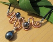 Copper Pearl Twist Necklace