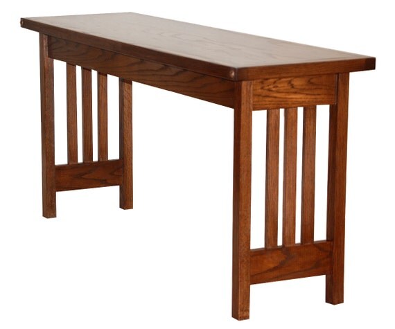 Console Table in Mission Style by RmcCustomWoodworks on Etsy