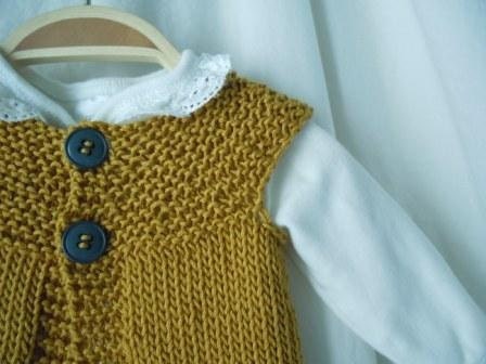 Gold Cotton Sweater Vest
