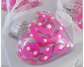 Hand Painted Glass Heart Ornaments