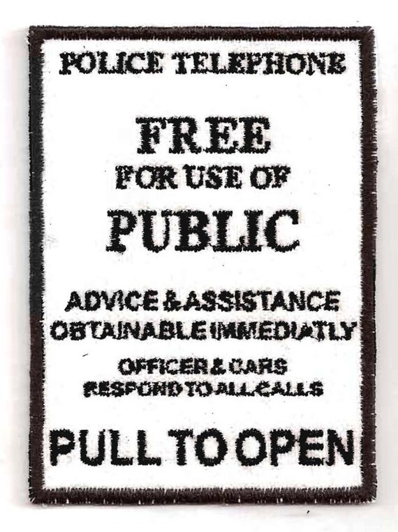 Doctor Who TARDIS Door Sign Patch