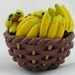 Miniature Fruit Basket - Bananas