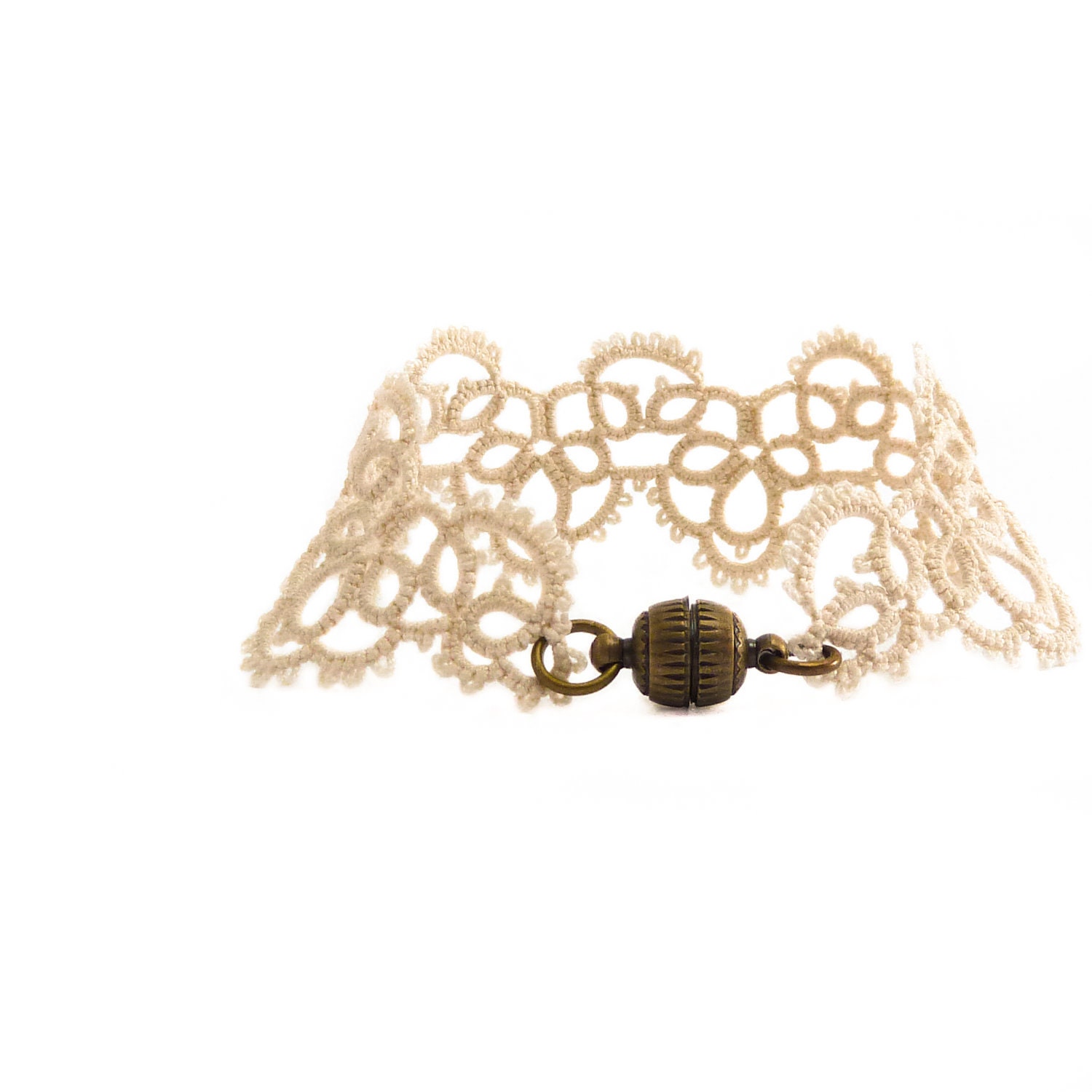 Bridal lace cuff bracelet - handmade wedding jewelry bride retro rustic victorian vintage inspired lace fashion