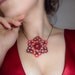 Lace fashion Red lace necklace