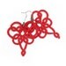 Heart fashion tatted red lace earrings lace jewelry SALE