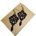 Black lace earrings lace jewelry