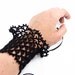 Victorian handmade lace cuff bracelet Gothic lace fashion statement Steampunk jewelry - black