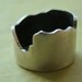 sterling silver ring - wide silver band - wavy ring- oxidized silver - size 6.5