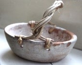 MAY 10% SALE  Rustic clay basket natural, terracotta, garden, storage