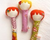 Handmade Dolly Rattle Teether - Custom Designed by You