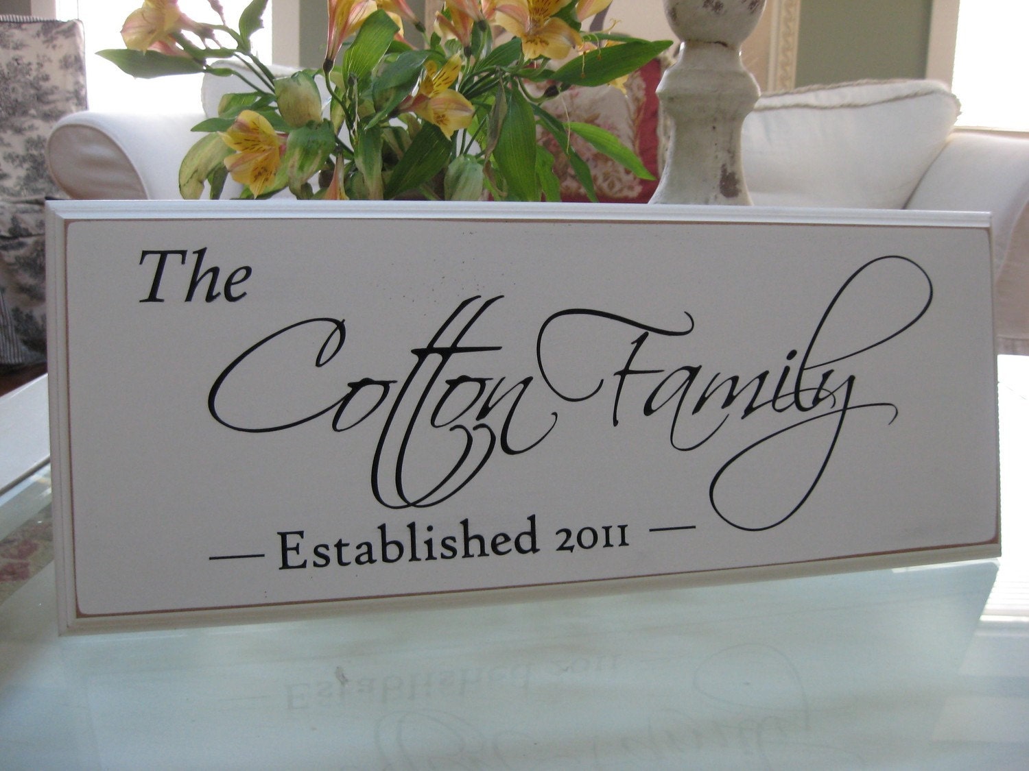 Carved Personalized Family Name Sign...8 x 20 Family Name Sign