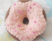 Two Way Chocolate Donut Pin and Hair Clip