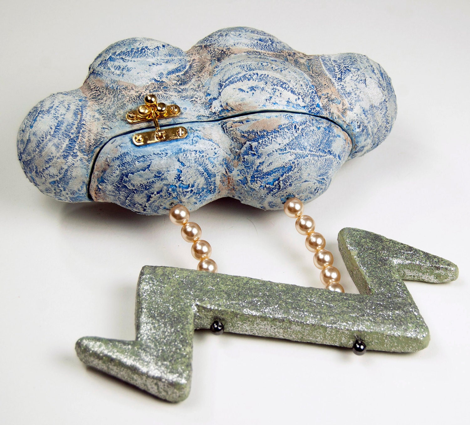 Cloud and Thunder Handbag Minaudiere Purse