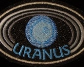 4 inch Uranus planet embroidered iron on patch