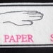 Embroidered Rock Paper Scissors iron on patch