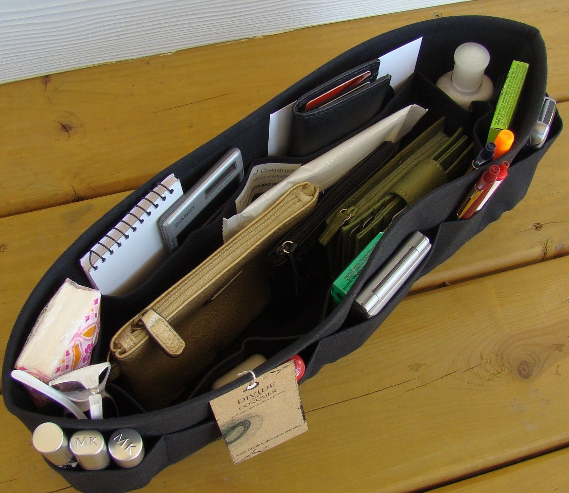 Purse insert ORGANIZER shaper / Bag Organizer / Extra-Large / Black / Sturdy / READY To SHIP