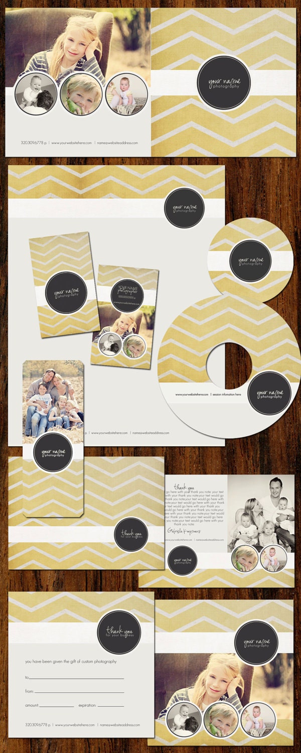 Boutique Marketing Package - Yellow Zig Zag- Photography