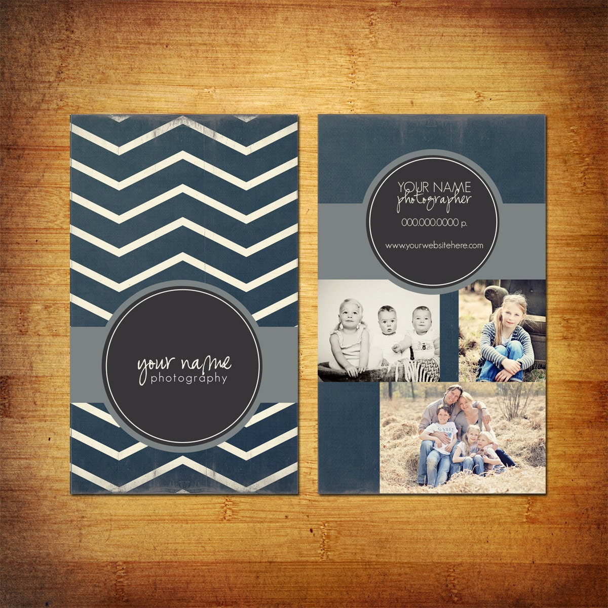 Photography Business Card PSD Template Design - Circle Zig