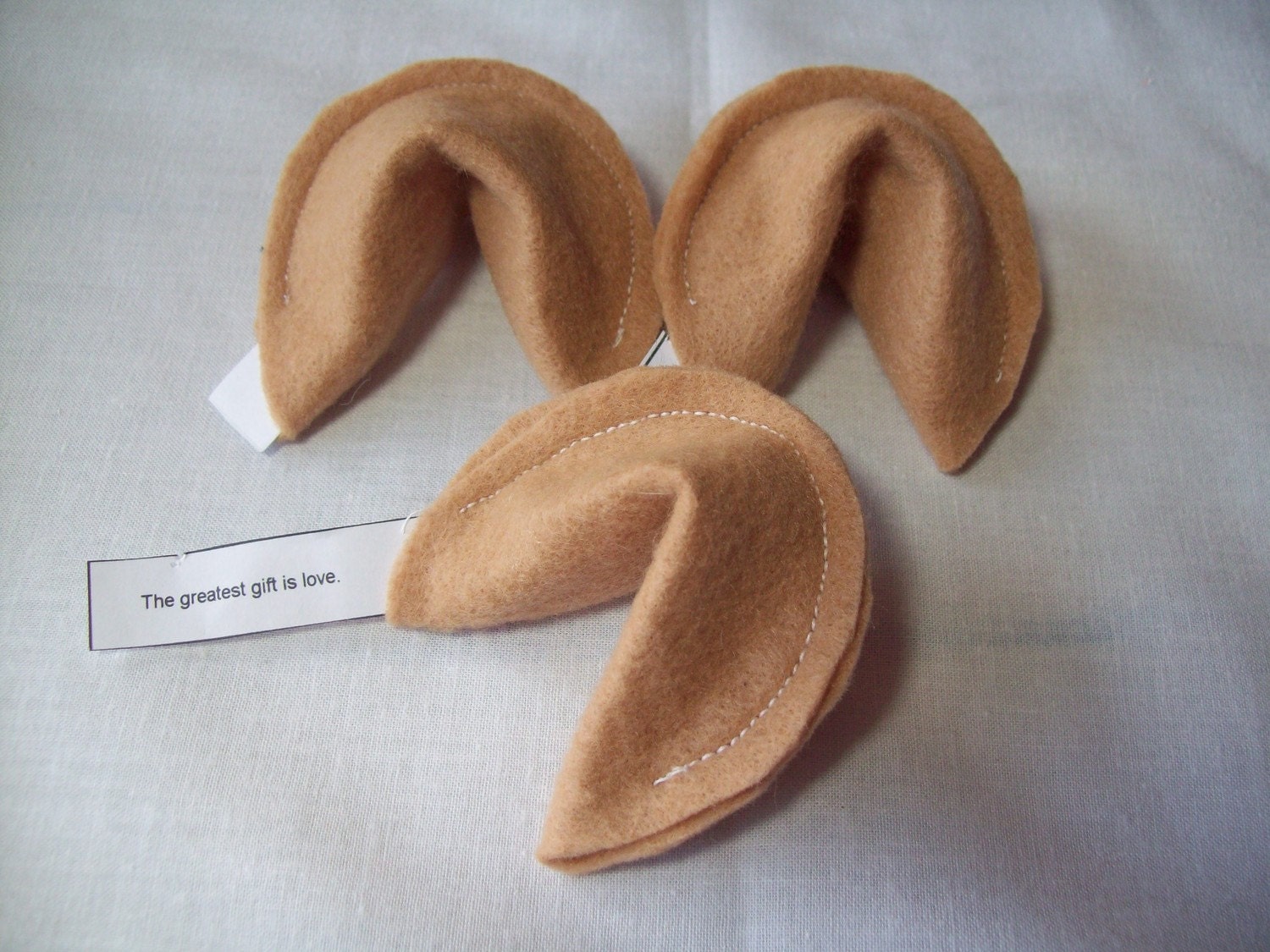 3 Felt Fortune Cookies With Real Fortunes