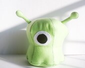 Green alien plush toy- large