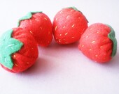 Felt strawberries- set of four