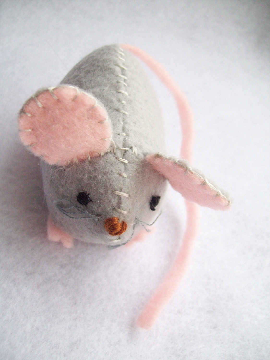 grey mouse stuffed animal