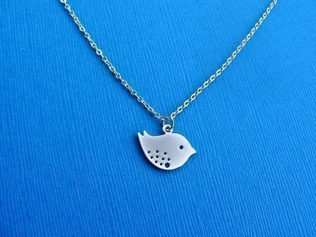 Sale - Silver Birdy Dangle Necklace -   mother, gift, wife, daughter, teen, sister, birthday, friend