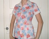 Vintage 60s Floral Patchwork Shirt (XS-L)