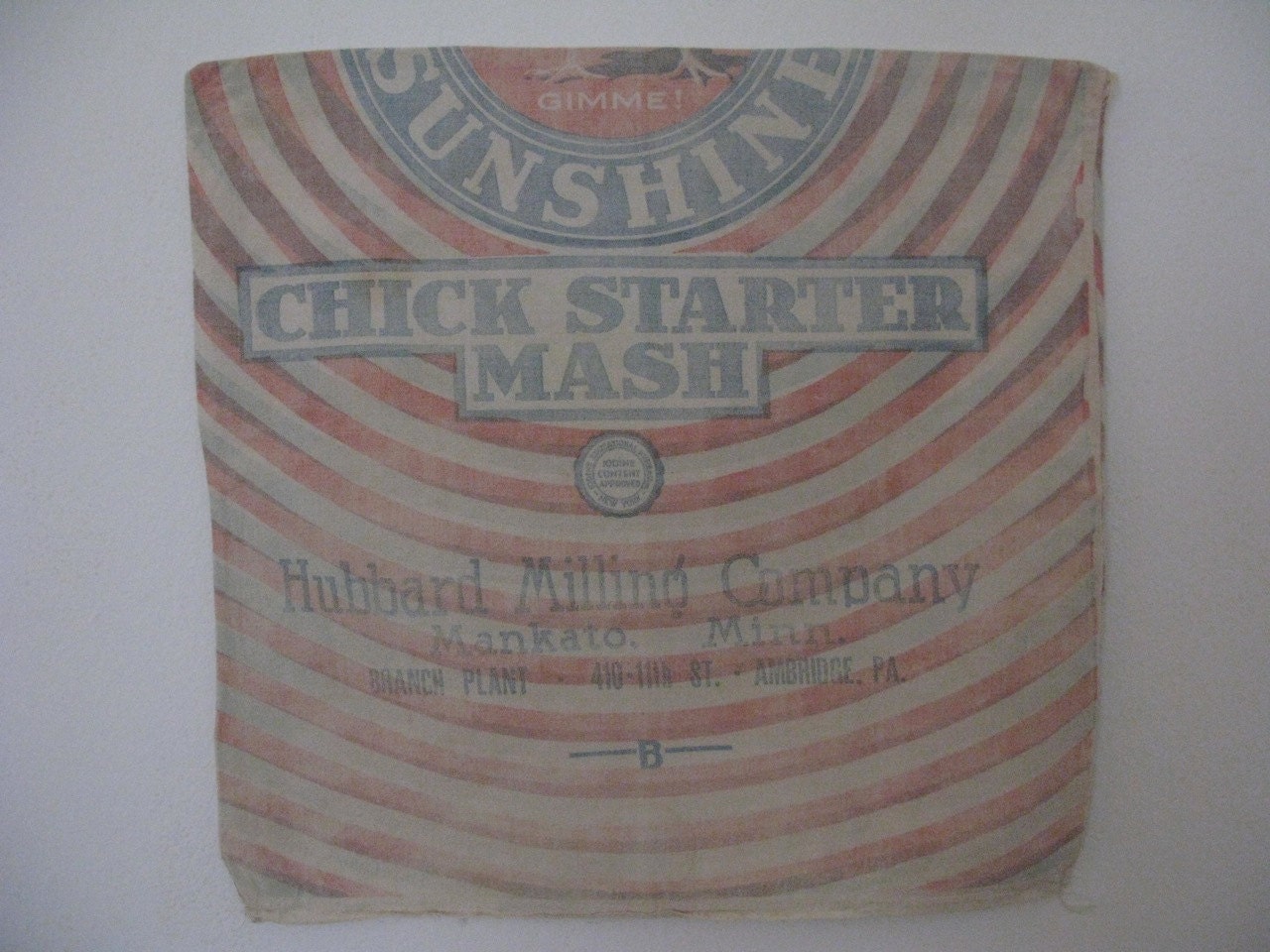 Vintage Hubbard Milling Feed Sack