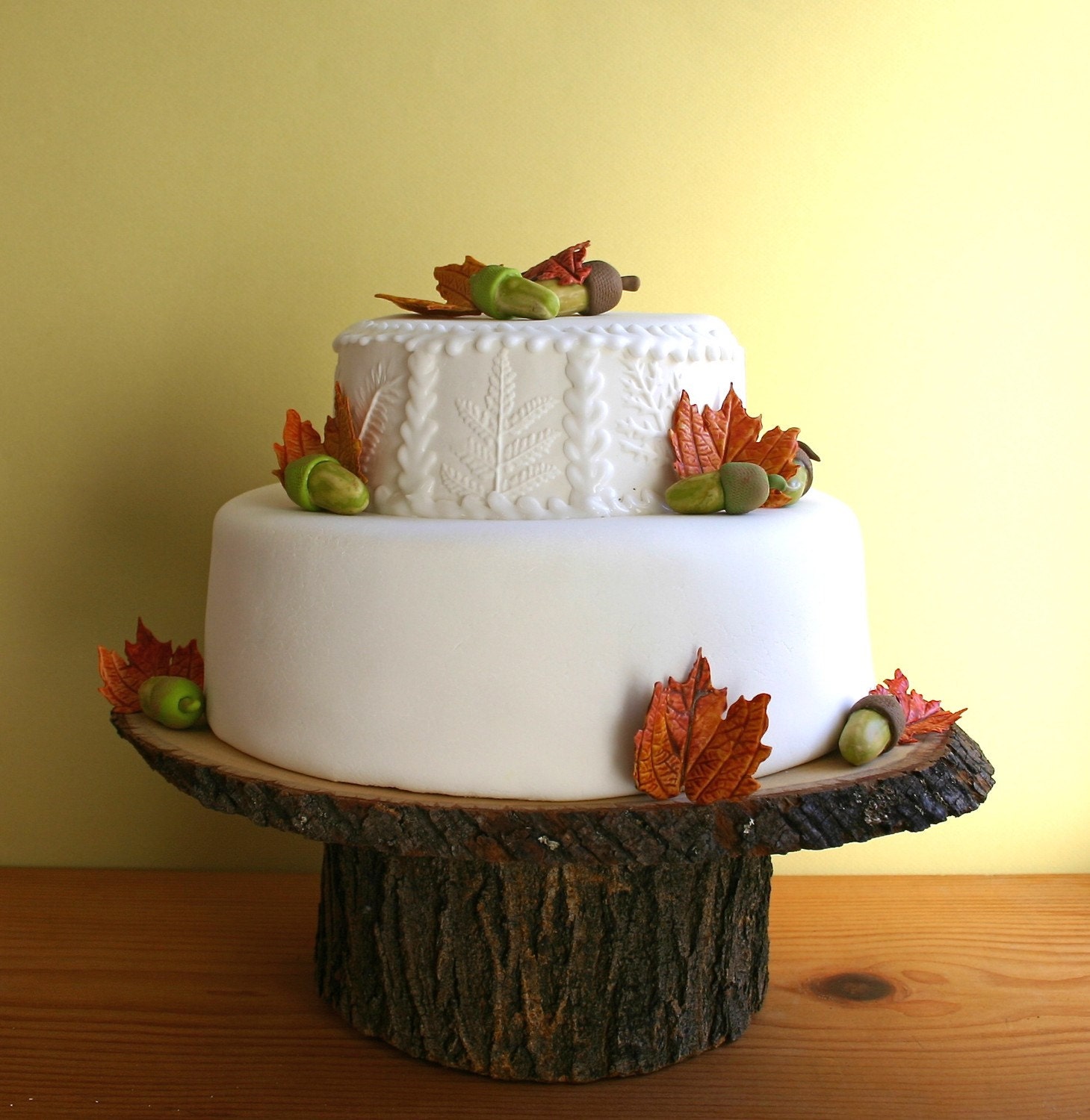 Set of 10 Rustic Wood Cake stand Centerpieces