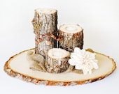 EXTRA Large Rustic Wood Tree Slice Centerpieces, Trivets, Hot plates, Chargers - Personalized - 10 - 13 inch diameter - SET OF 13