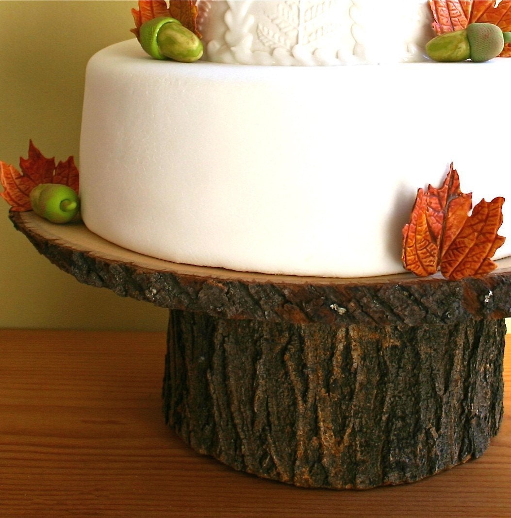 11 x 15 Rustic wood Cake Stand