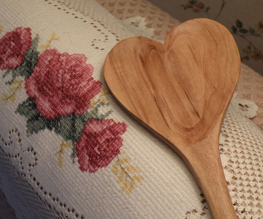 Heart Spoon Cherry Wood