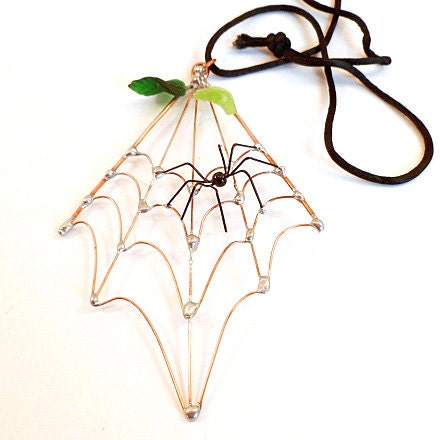 Small Spider Web and Spider Handmade