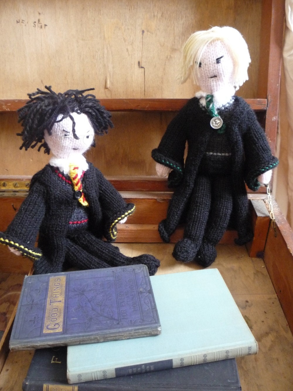 Harry Potter doll and Draco Malfoy doll knitting pattern