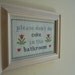 Don't do coke in the bathroom cross stitch sampler PDF pattern