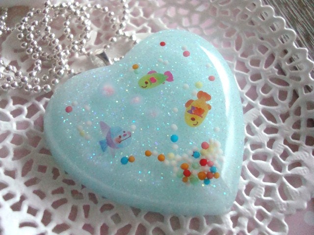 Fish Tank Resin Necklace
