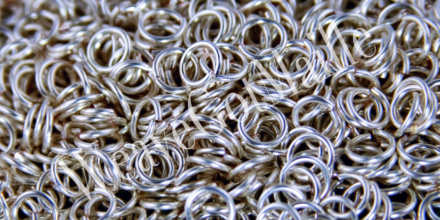 Jumprings 18g 3mm Silver Colored Enameled Copper Jumprings, 1 oz, approximately 341 jump rings
