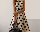 Giant Polka Dot Fitted Dress with A-Line Skirt - Made to Order - PrincessAndQueen