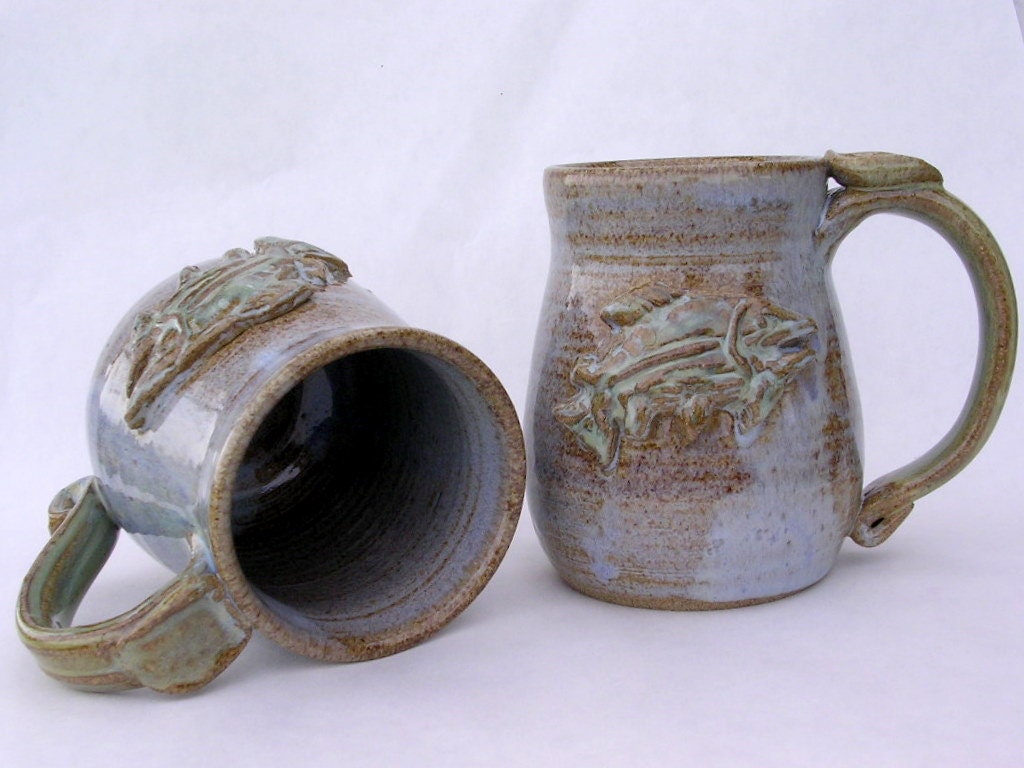 Reserved for Melissa Coffee mug with fish detail