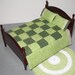 1:12 Dollhouse Miniature Quilt with matching pillow shams