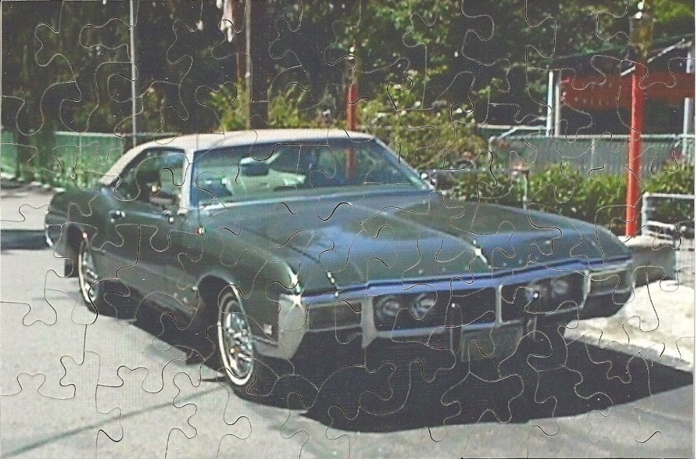 Buick Wooden Jigsaw Puzzle Hand Cut 4 X 6 with 52 Pieces