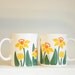 Vintage Set of Daffodil Mugs