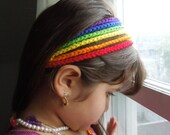 Sale Over The Rainbow 6 strand Headband - Made To Order - Girls Women