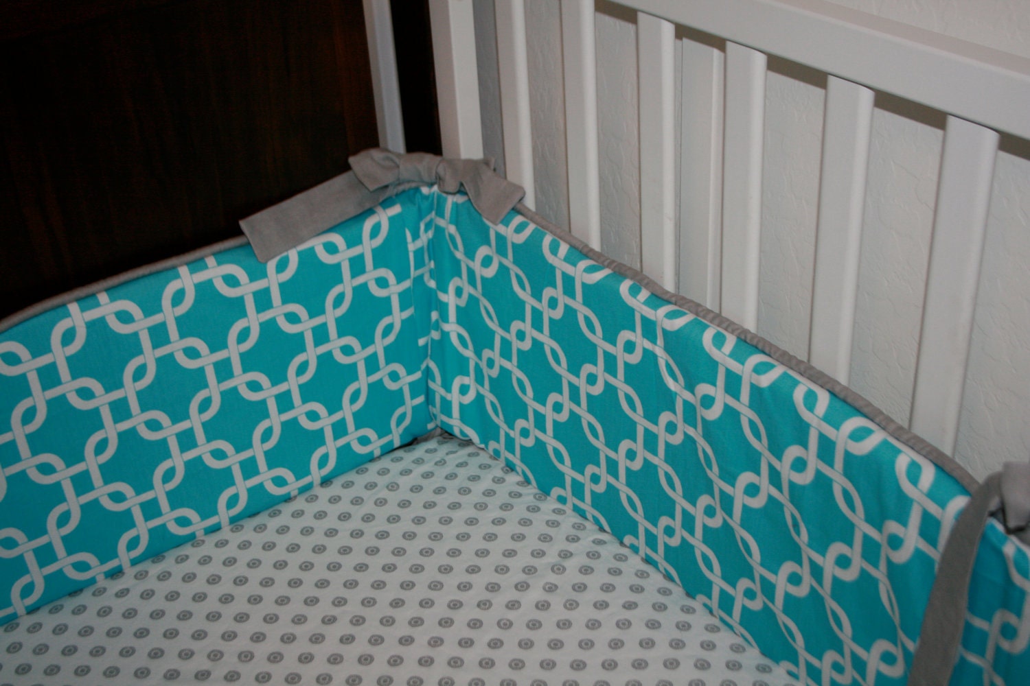 Geometric Crib Bumper- Boy or Girl- YOU PICK DETAILS