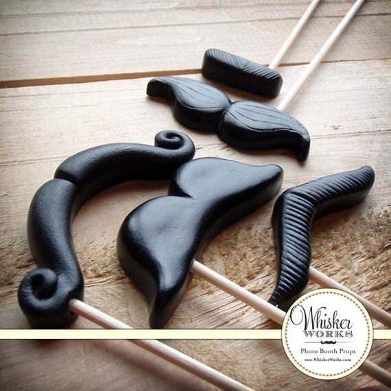 Mustaches on Sticks - Dapper Mix - Set of 5 Il_570xn