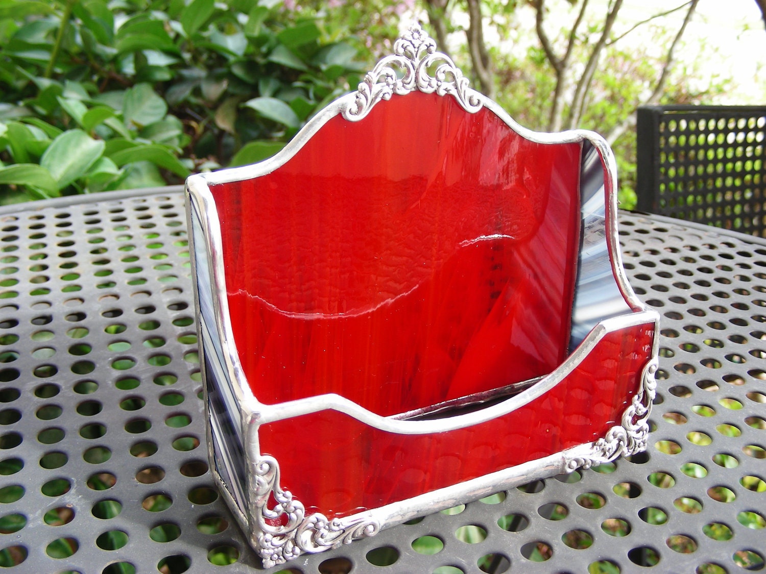 Red, Black and White Business Card Holder - MoreThanColors